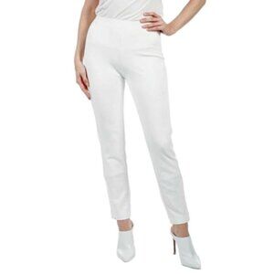 New Guillaume White Luxe Crepe Stretch Slim Pants Size 2X plus size bin 3J